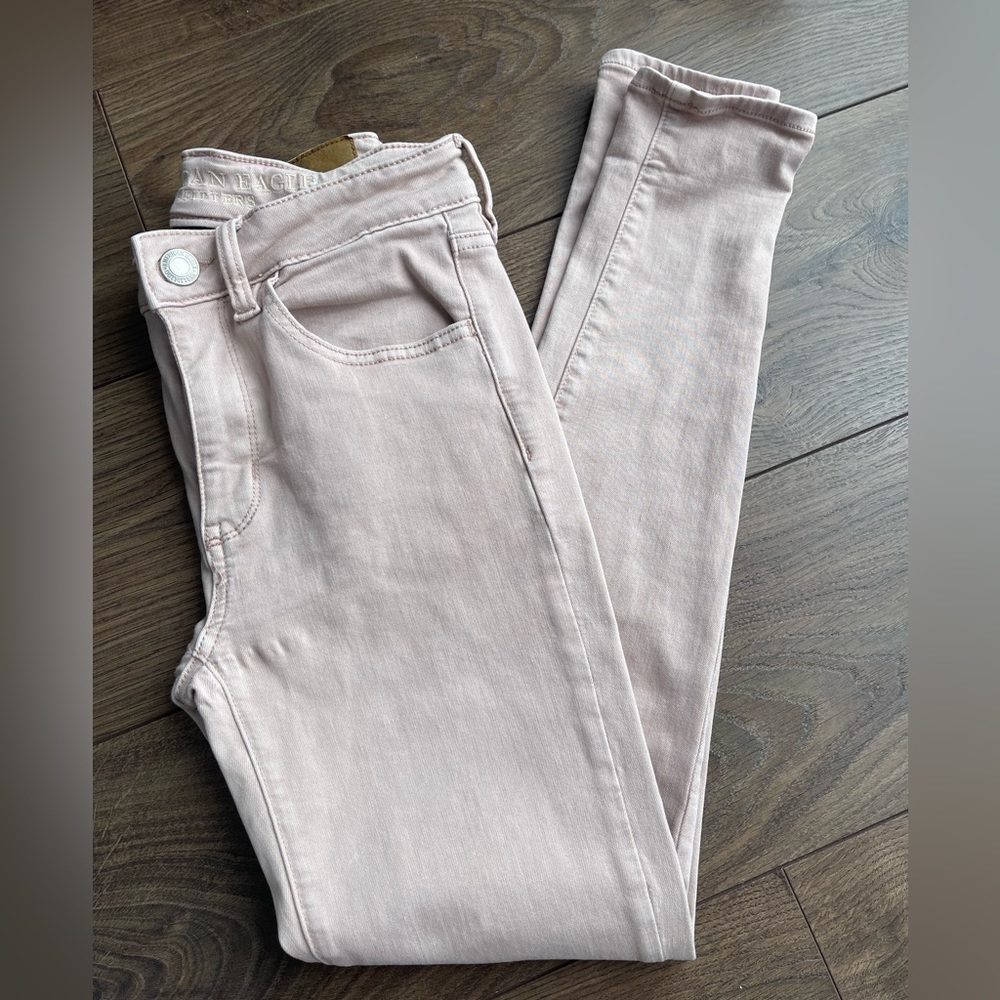 American Eagle Powder Pink High Rise Jeggings